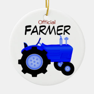 Blauwe kerstversiering keramisch ornament