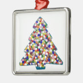 Blauwe kerstversiering metalen ornament (Links)