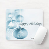 Blauwe kerstversiering muismat (Met muis)