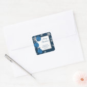 Blauwe kerstversiering Sticker (Envelop)