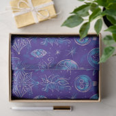 Blauwe kerstversiering tissuepapier (Geschenk)