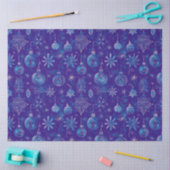 Blauwe kerstversiering tissuepapier (Craft)