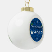 Blauwe kerstversiering uit de Kerstmis Keramische Bal Ornament (Links)