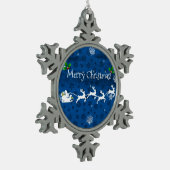Blauwe kerstversiering uit de Kerstmis Tin Sneeuwvlok Ornament (Links)