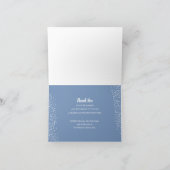 Blauwe kerstversieringszaken feestdagen kaart (Binnen)