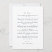 Blauwe Kerstwinter jaarlijkse familie update foto Feestdagenkaart (Achterkant)