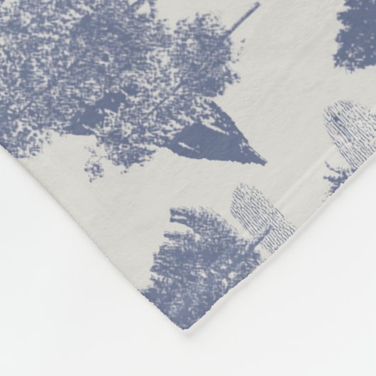 Blauwe kerstwinter Wonderland Fleece Deken (Hoek)