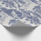 Blauwe Kerstwinter Wonderland | GEMIDDELD Cadeaupapier (Hoek)