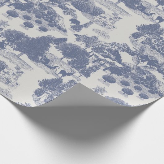 Blauwe Kerstwinter Wonderland | GEMIDDELD Cadeaupapier (Hoek)