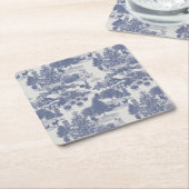 Blauwe kerstwinter Wonderland Kartonnen Onderzetters (Schuin)