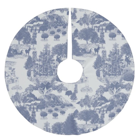 Blauwe kerstwinter Wonderland Kerstboom Rok (Voorkant)