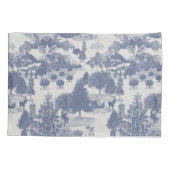 Blauwe kerstwinter Wonderland Kussensloop (Achterkant)