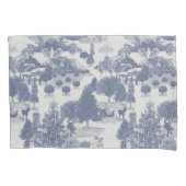 Blauwe kerstwinter Wonderland Kussensloop (Voorkant)