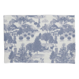 Blauwe kerstwinter Wonderland Kussensloop