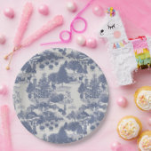 Blauwe kerstwinter Wonderland Papieren Bordje (Feest)