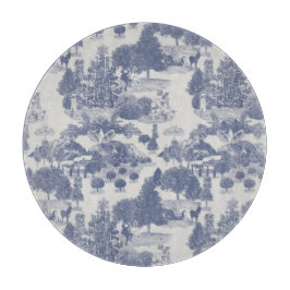 Blauwe kerstwinter Wonderland Snijplank