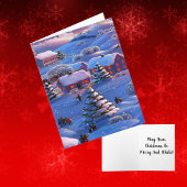  Blauwe Kerstwinter Wonderland Snow Feestdagen Kaart