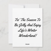  Blauwe Kerstwinter Wonderland Snow Feestdagenkaart (Achterkant)
