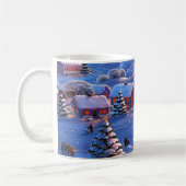  Blauwe Kerstwinter Wonderland Snow Koffiemok (Links)
