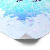 Blauwe kerstzegeningen voorontwerp poster (Hoek)