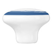 Blauwe Ketch Sailboot Nautische keramische knop (Zijkant)