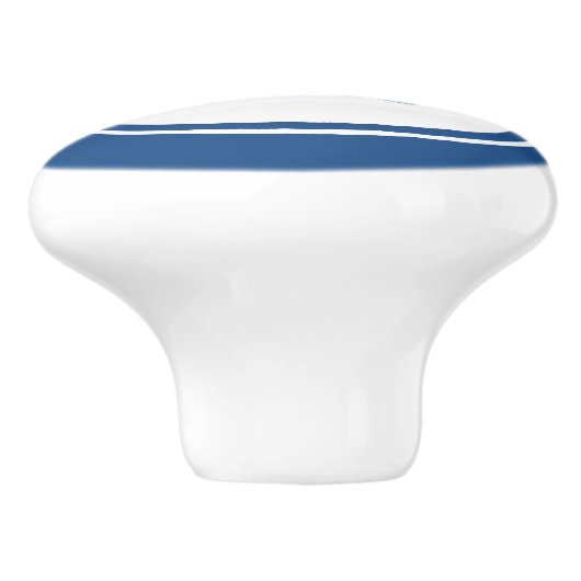 Blauwe Ketch Sailboot Nautische keramische knop (Zijkant)