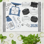 Blauwe keuken conversies theedoek (Gevouwen)