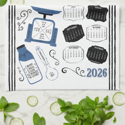 Blauwe keuken conversies theedoek (Gevouwen)