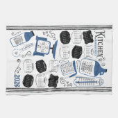 Blauwe keuken conversies theedoek (Horizontaal)