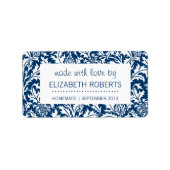 Blauwe Keuken Zelfgemaakte Inblikken Bakken Crafts Etiket (Voorkant)