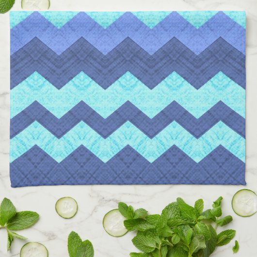 blauwe keukenhanddoek (Gevouwen)