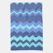 blauwe keukenhanddoek (Verticaal)