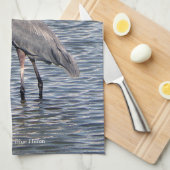 Blauwe keukenhanddoek voor Heronwater (Quarter Fold)