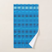 Blauwe keukenset voor gingham bad handdoek (Handdoek)