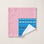Blauwe keukenset voor gingham bad handdoek (Wasdoekje)
