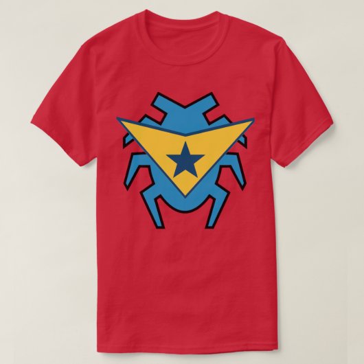 Blauwe Kever en Booster Gold T-shirt (Design voorkant)