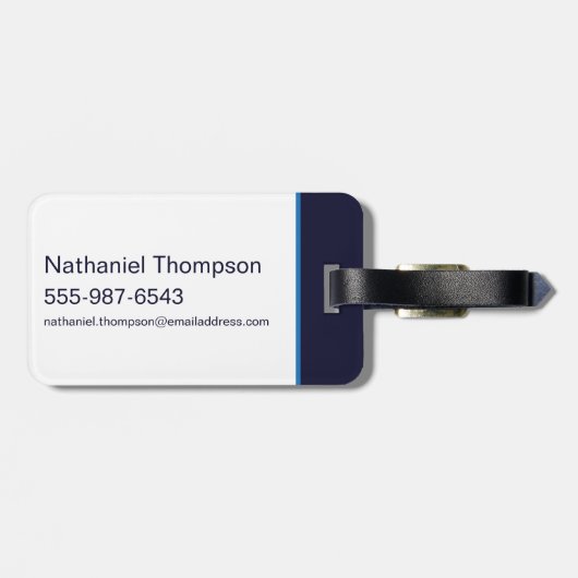 Blauwe kever retrowave versus grafisch bagagelabel (Achterkant horizontaal)