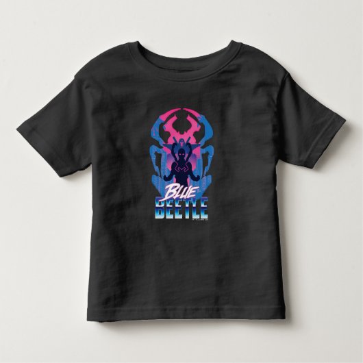 Blauwe kever retrowave versus grafisch kinder shirts (Voorkant)