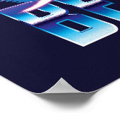 Blauwe kever retrowave versus grafisch poster (Hoek)