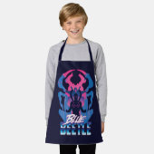 Blauwe kever retrowave versus grafisch schort (Gedragen)