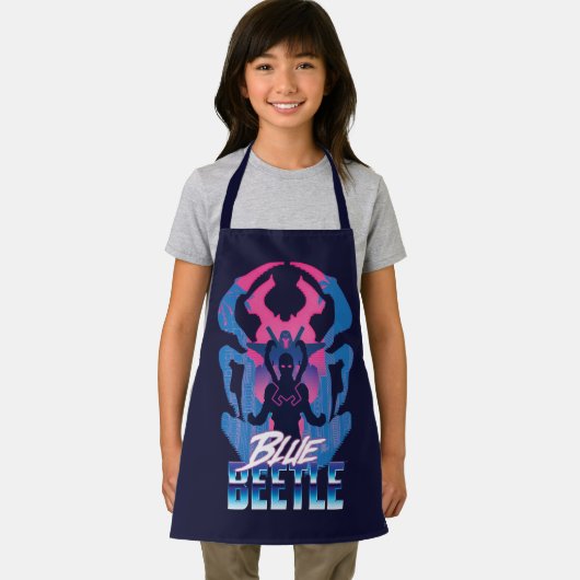 Blauwe kever retrowave versus grafisch schort (Insitu)