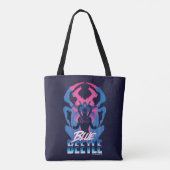 Blauwe kever retrowave versus grafisch tote bag (Achterkant)