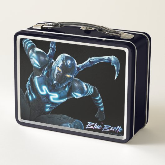 Blauwe kever springende karakter kunst (Achterkant)