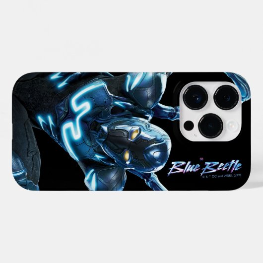 Blauwe kever springende karakter kunst Case-Mate iPhone case (Achterkant (horizontaal))