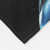 Blauwe kever springende karakter kunst fleece deken (Hoek)