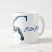 Blauwe kever springende karakter kunst grote koffiekop (Voorkant rechts)