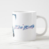 Blauwe kever springende karakter kunst grote koffiekop (Rechts)