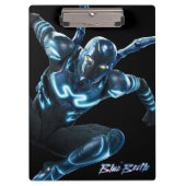 Blauwe kever springende karakter kunst klembord (Voorkant)