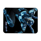 Blauwe kever springende karakter kunst magneet (Horizontaal)