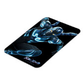 Blauwe kever springende karakter kunst magneet (Linkerzijde)